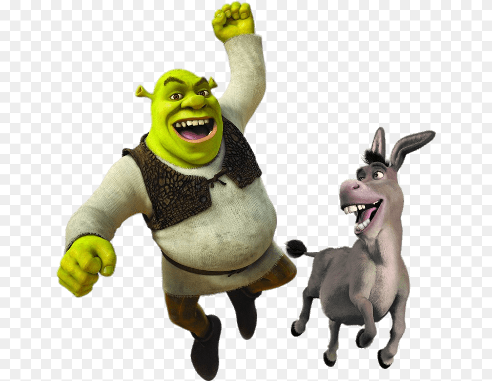 Shrek And Donkey, Baby, Person, Face, Head Png Image