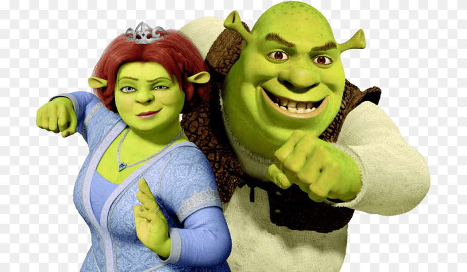 Shrek And Fiona Shrek And Fiona, Baby, Person, Face, Head Free Png