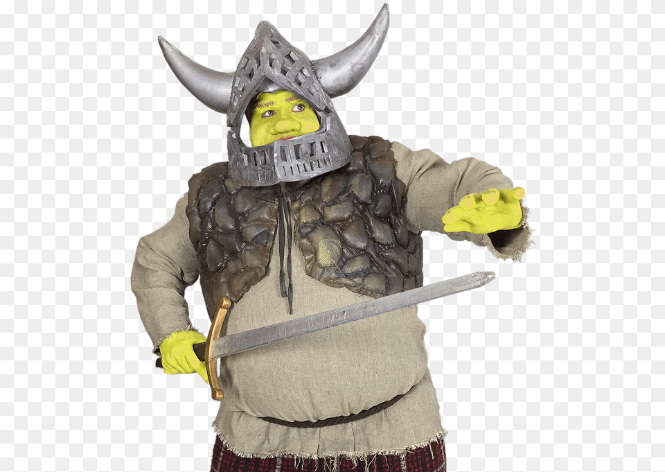 Shrek Armour Figurine, Sword, Weapon, Clothing, Costume Free Transparent Png