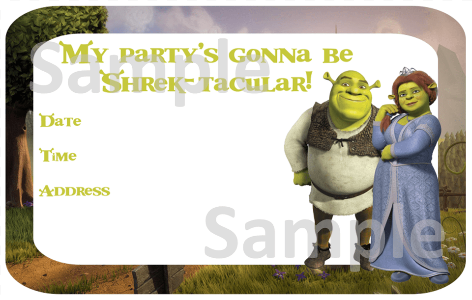 Shrek Birthday Invitations, Photography, Adult, Person, Woman Png Image