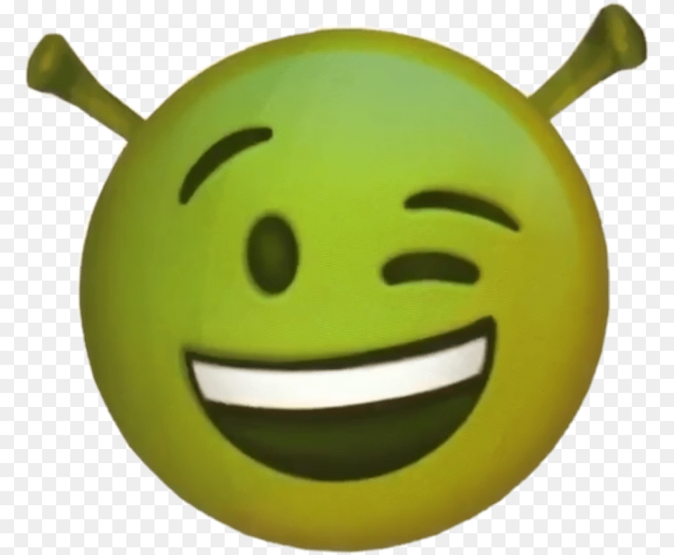 Shrek Emoji Funny Wink Sticker By Bangtan Lady Shrek Emoji, Green, Food, Fruit, Plant Free Transparent Png
