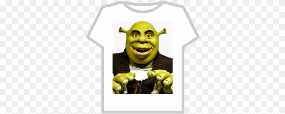 Shrek Face Roblox Roblox Brown Hair Extensions, Clothing, T-shirt, Baby, Person Png Image