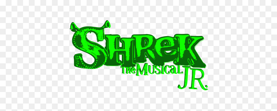 Shrek Jr Elephants Theatre Company, Green, Light, Neon, Text Png Image