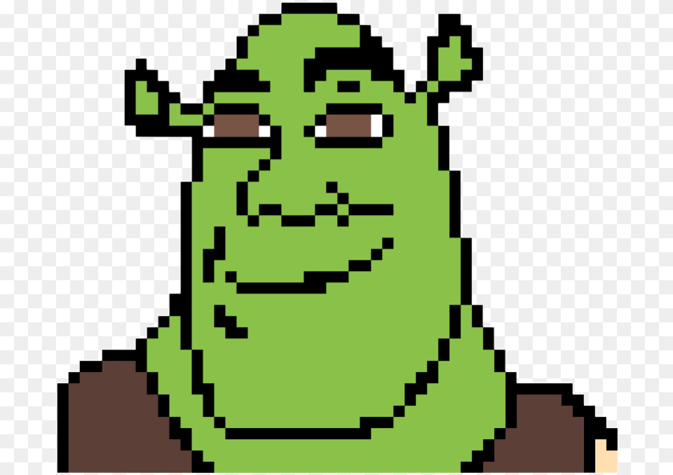 Shrek Pixelart Donkey Shrekislove Shrekislife Fre Shrek Pixel Art Minecraft, Green, Animal, Mammal Png