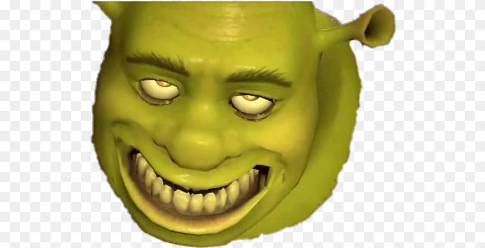 Shrek Sticker By Marsh Shrek Meme Face, Head, Person, Baby Free Png