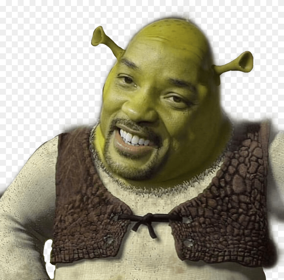 Shrek Willsmith Green Ogre Swamps Freetoedit Aladdin Will Smith Fixed, Adult, Person, Man, Male Png