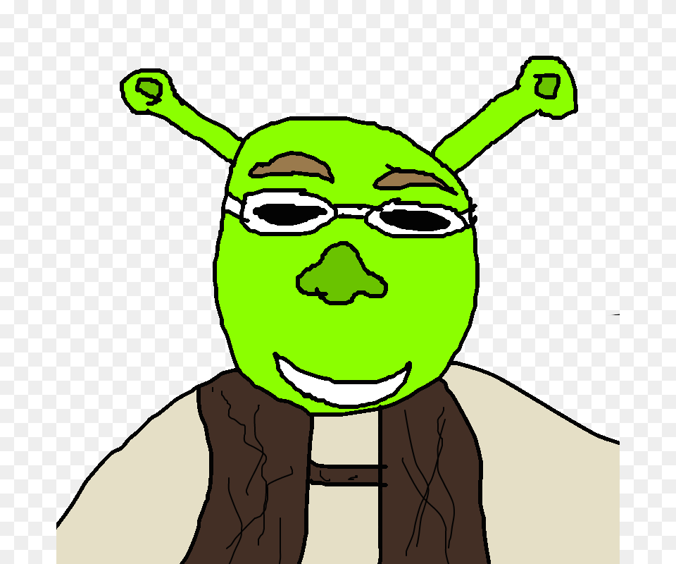 Shrek With Clout Glasses Nani, Adult, Green, Male, Man Free Png Download