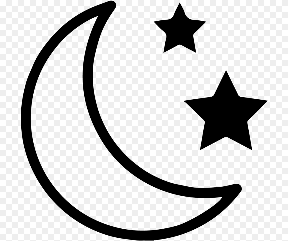 Shri For We Moon Star Clip Art, Gray Free Png Download