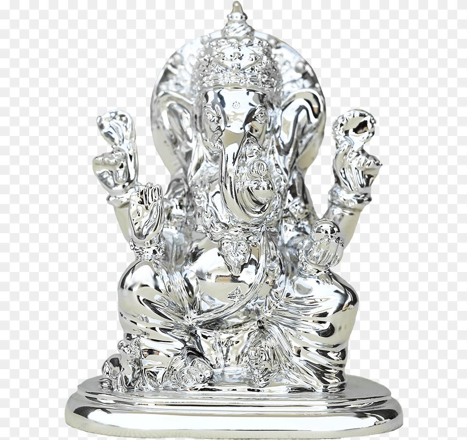 Shri Ganesh Ji With Standsilver Platedonline Gifts, Silver, Art, Pottery, Porcelain Free Png Download