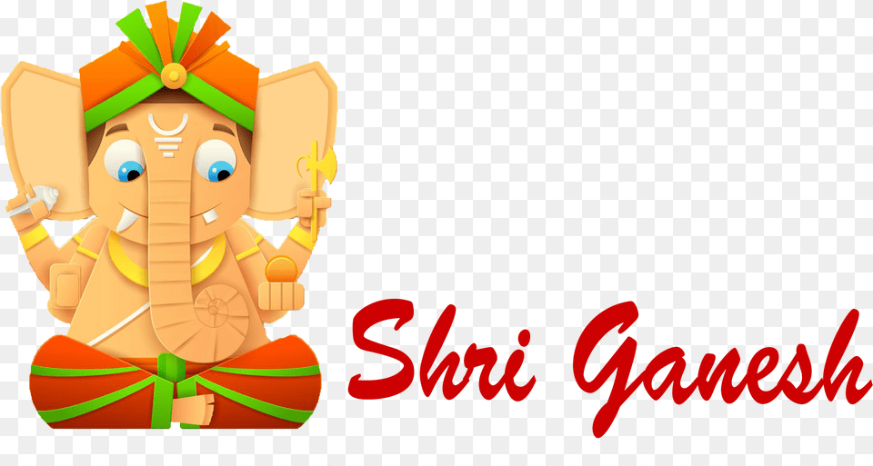 Shri Ganesh Lord Ganesha Animated, Emblem, Symbol, Baby, Person Png Image