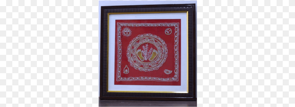 Shri Laxmiji Paduka In Aipan Craft Embroidery Aipan Embroidery, Home Decor, Art, Painting, Accessories Free Transparent Png