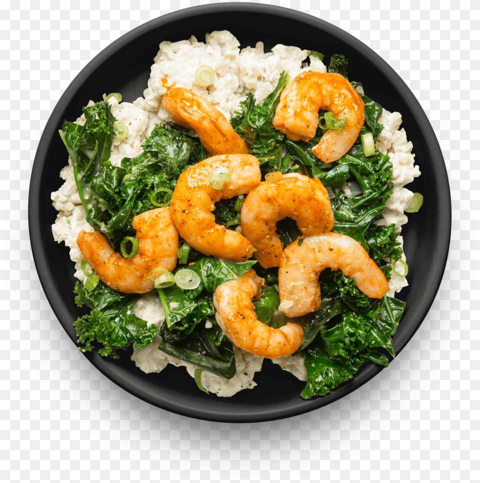 Shrimp Amp Cauliflower Grits Snap Kitchen Shrimp And Cauliflower Grits, Food, Food Presentation, Plate, Dish Png Image