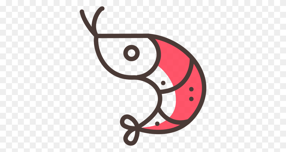 Shrimp Stroke Icon With Shadow, Animal Png