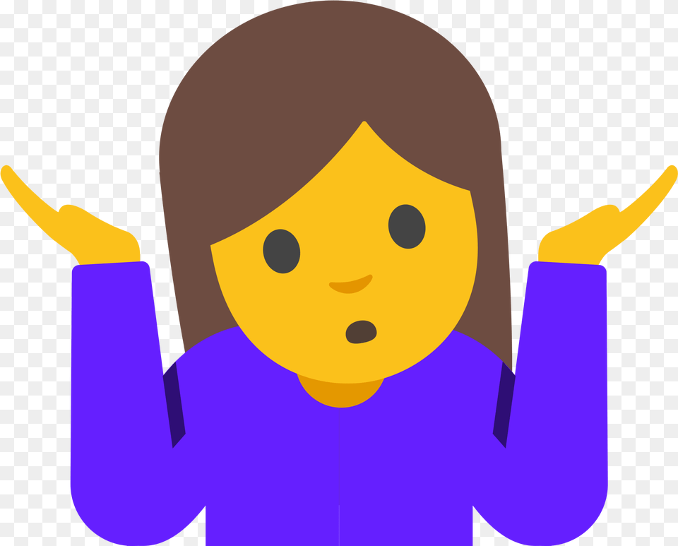 Shrug Emoji Android Clipart Girl Shrug Emoji Transparent, Baby, Person Png Image