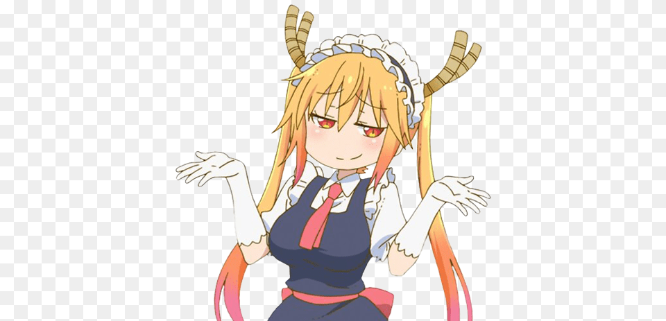 Shrug Tohru Dragon Maid, Book, Comics, Publication, Person Free Png