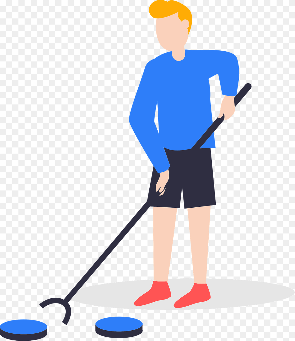 Shuffleboard Clipart, Cleaning, Person, Clothing, Shorts Png Image