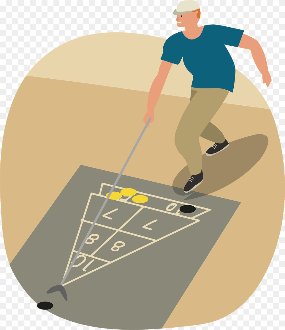 Shuffleboard Clipart, Person, Walking, Clothing, Footwear Free Transparent Png