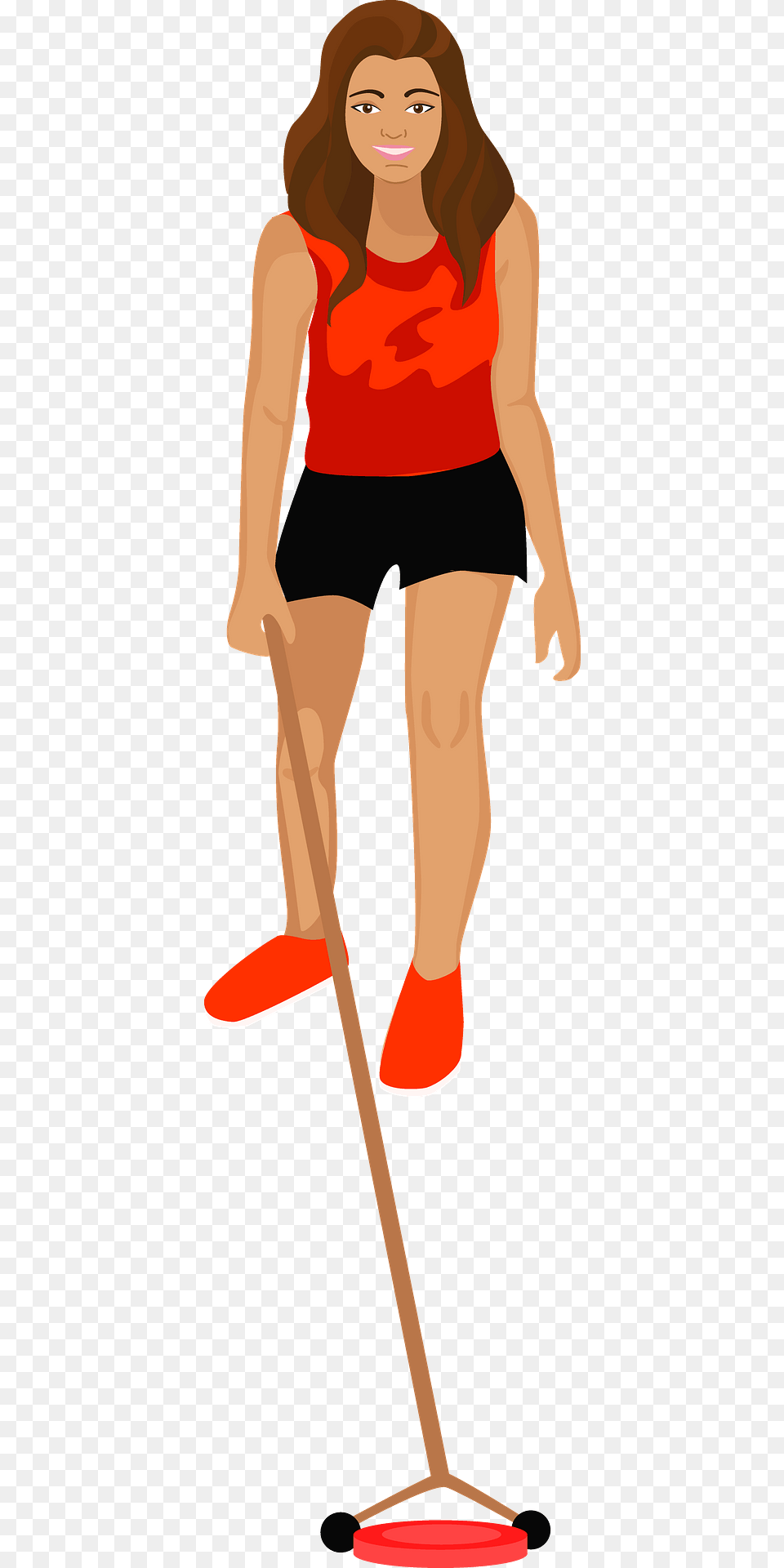 Shuffleboard Player Clipart, Adult, Person, Woman, Female Png Image