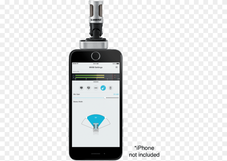 Shure Mv88a Ios Digital Stereo Condenser Microphone Shure Mv88, Electronics, Mobile Phone, Phone Png Image