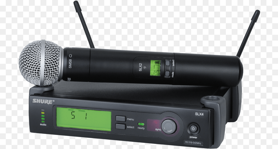 Shure Slx24sm58 Handheld Wireless Microphone System Shure Slx24, Electrical Device, Electronics, Radio, Camera Free Png