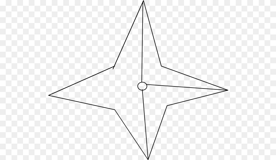 Shuriken Drawing, Gray Free Png