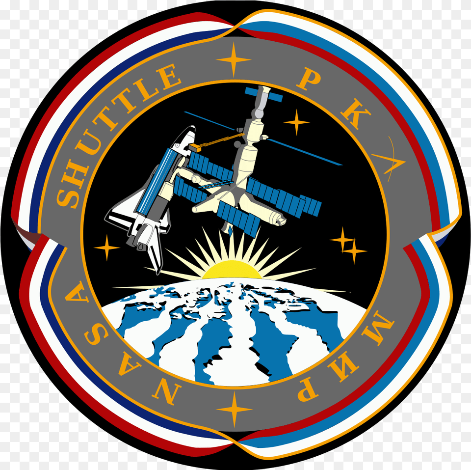 Shuttle Shuttle Mir Patch, Symbol, Emblem, Logo, Astronomy Free Png