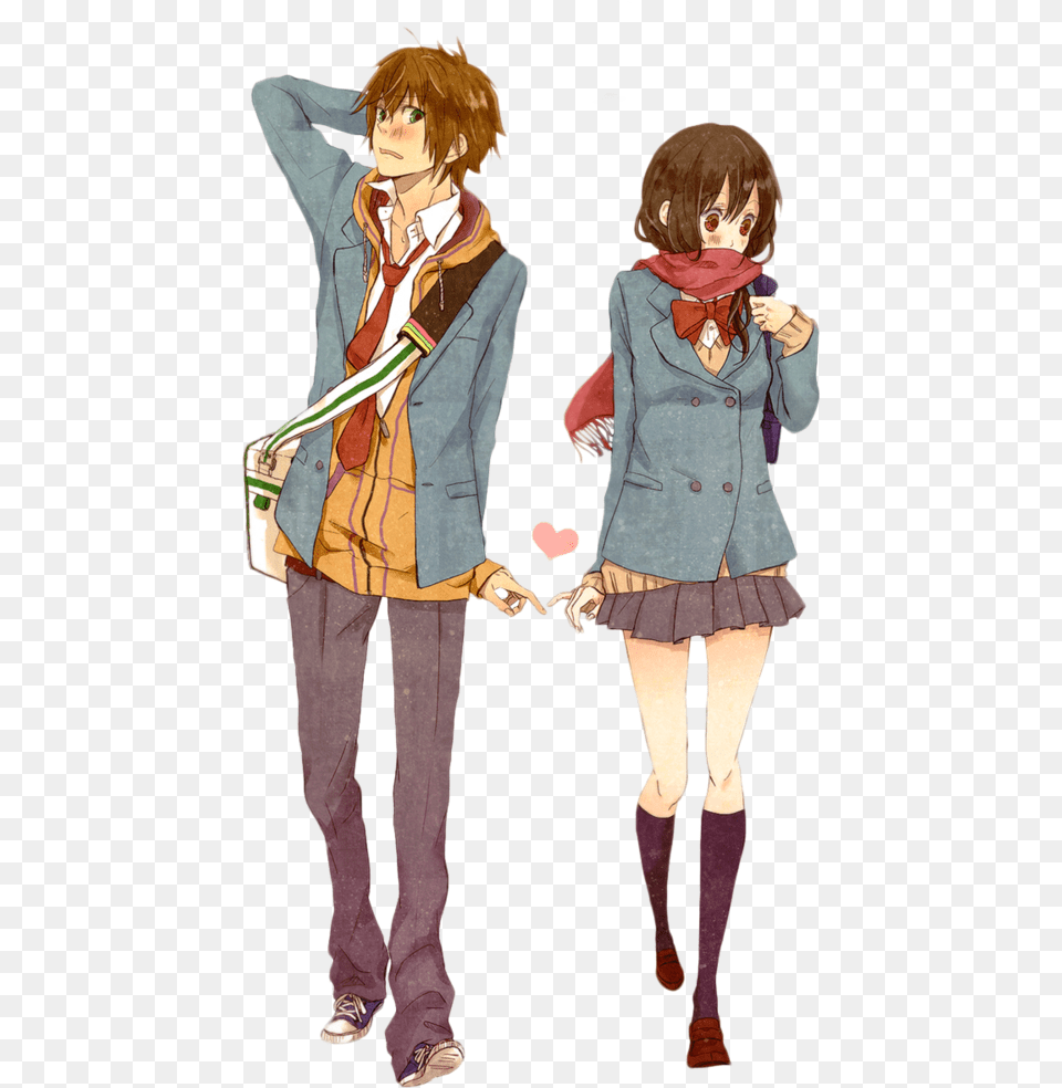 Shy Cute Couple Anime, Book, Comics, Publication, Child Free Png