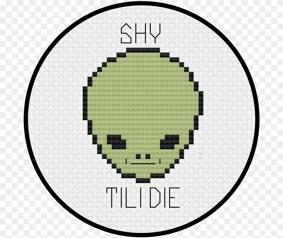 Shy Guy Alien Cross Stitch Pattern Pixel Eyeball, Green, Architecture, Building, House Free Png Download