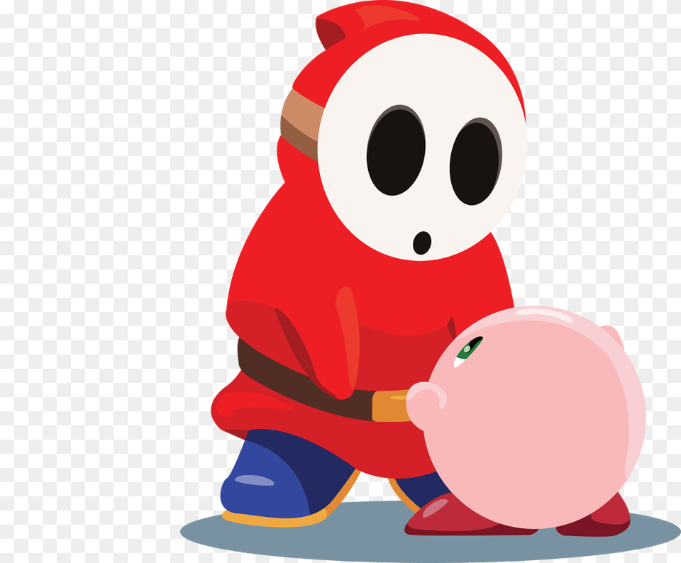 Shy Guy And Kirby, Nature, Outdoors, Snow, Snowman Free Png Download