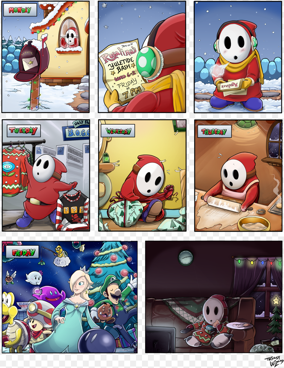 Shy Guy Christmas Party U2013 Like For Real Dough Shy Guy Christmas, Book, Comics, Publication, Baby Free Png Download