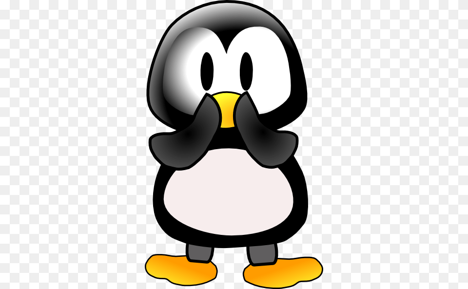 Shy Penguin Clip Art, Animal, Bird, Clothing, Hardhat Free Png Download