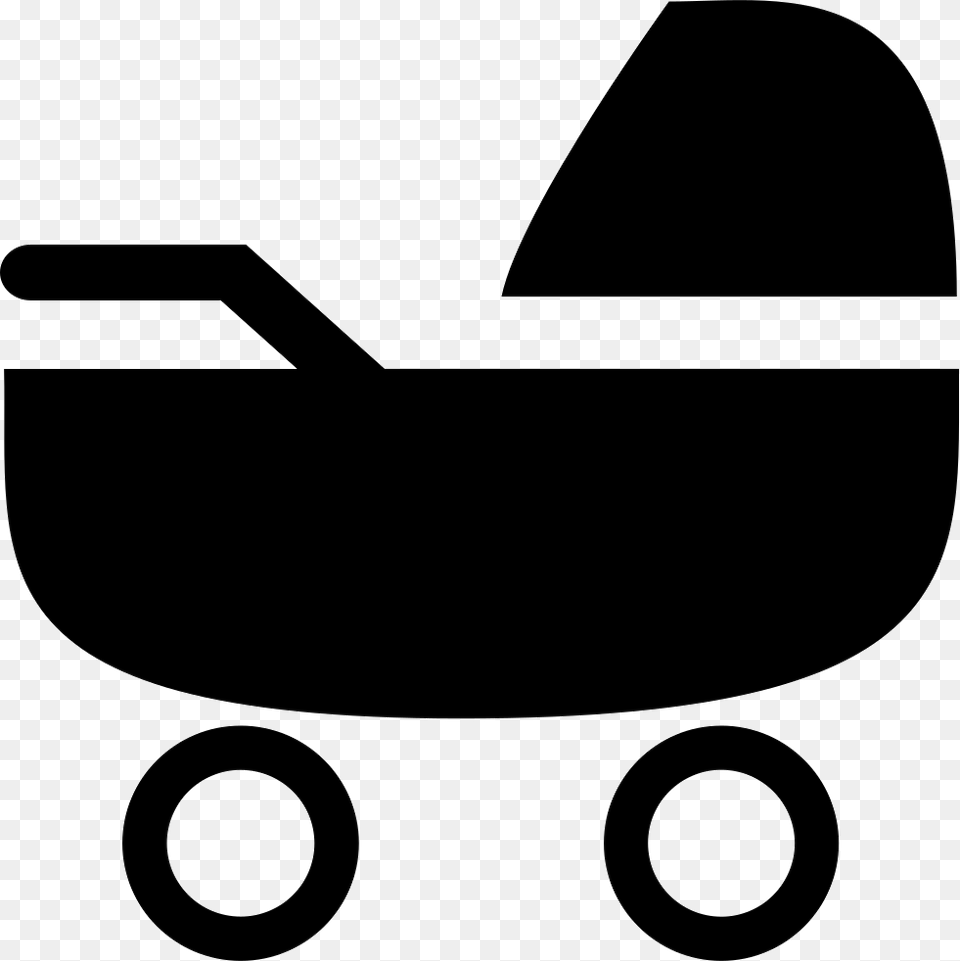 Si Glyph Baby Stroller Clip Art, Stencil Free Png