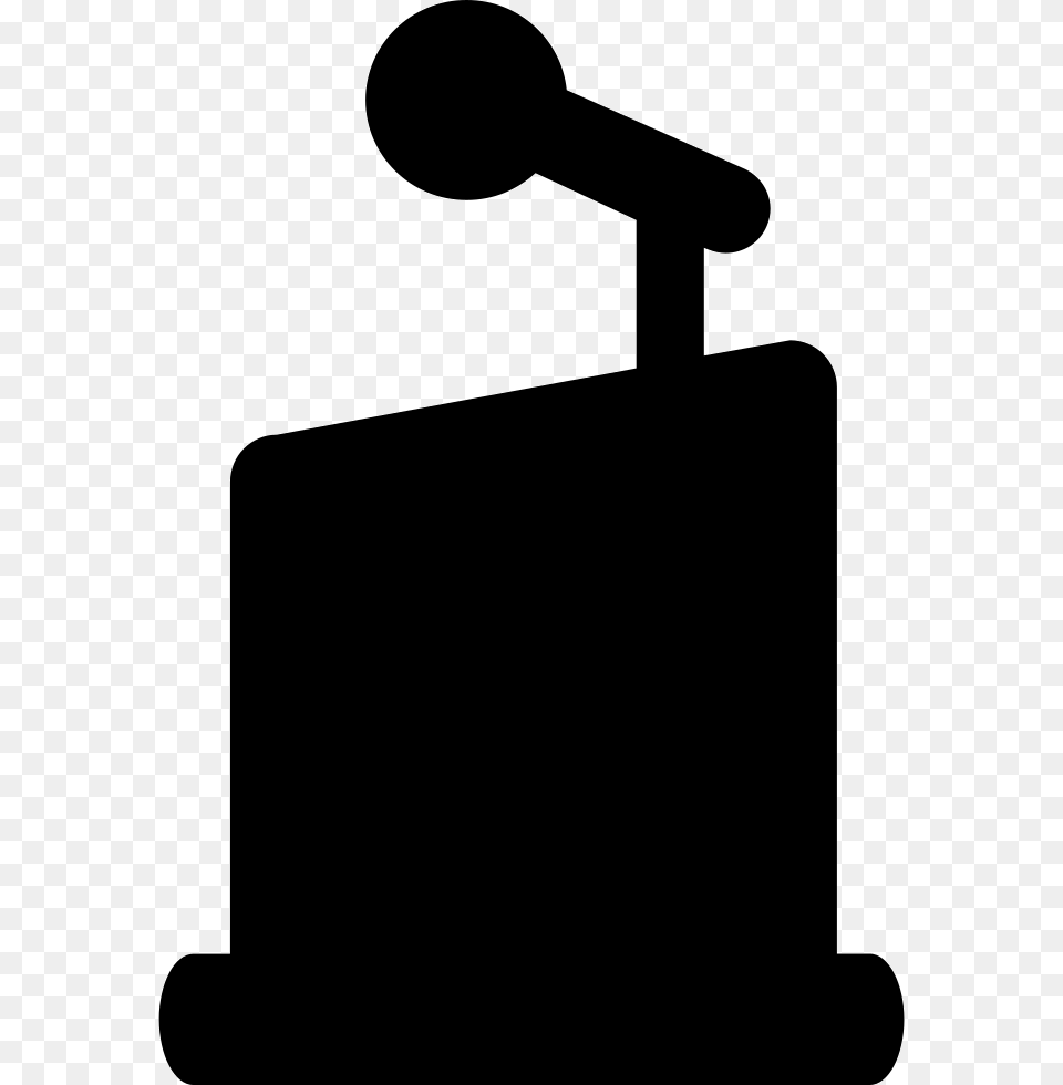 Si Glyph Podium Icon Free Download, Electrical Device, Microphone Png Image