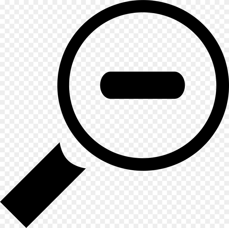 Si Glyph Zoom Out Circle, Magnifying Free Transparent Png