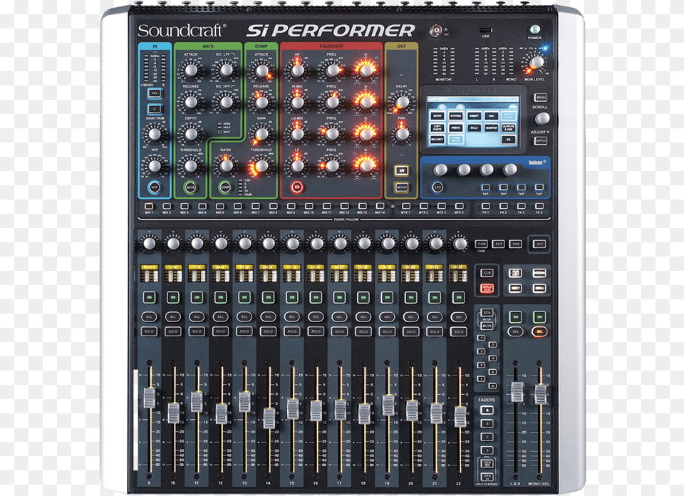 Si Performer Soundcraft Si Performer 2 Mixer, Amplifier, Electronics, Computer Hardware, Hardware Png Image
