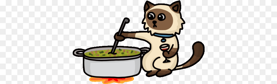 Siamese Cat Gif Siamese Cat Cook Discover U0026 Share Gifs Animated Cooking Cat Gif, Dish, Food, Meal, Lunch Free Transparent Png