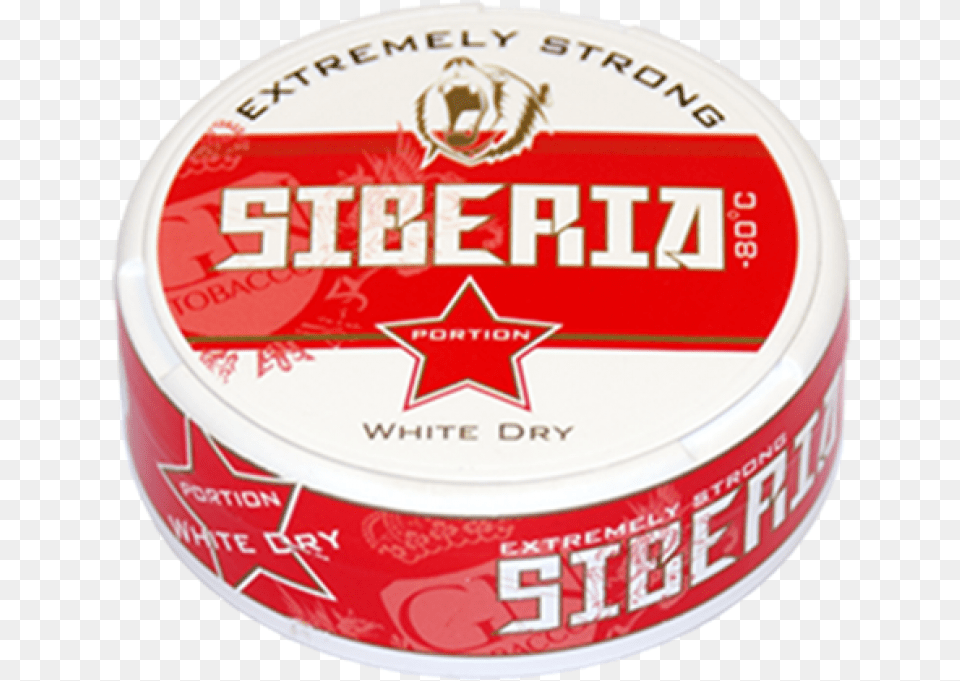 Siberia 80c Red Label Portion 1 Can Siberia Snus, Tin, Head, Person, Face Free Transparent Png