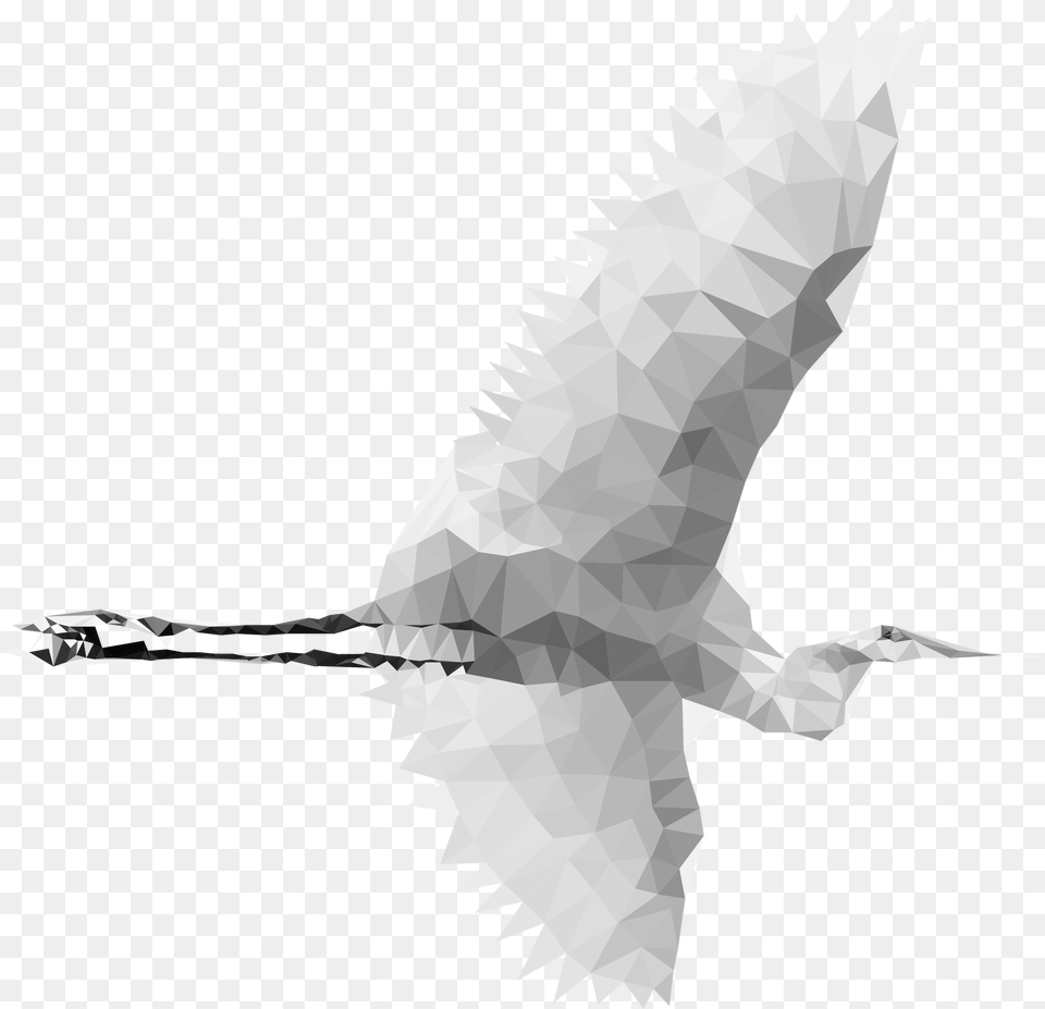 Siberian Crane Mosaic Transprent Great Blue Heron, Animal, Bird, Flying, Waterfowl Png Image