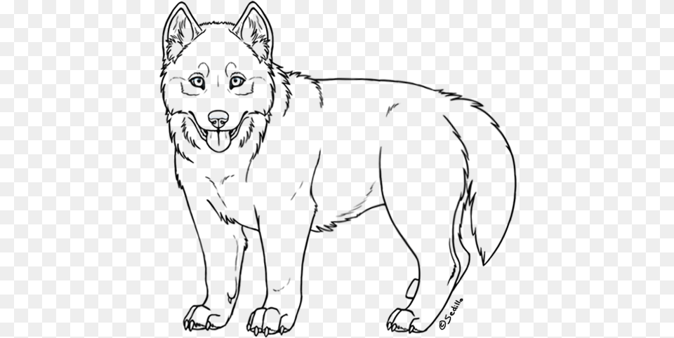 Siberian Husky Puppy Lineart By Sedillo Kennels Husky Line Art, Silhouette, Lighting, Outdoors Free Png