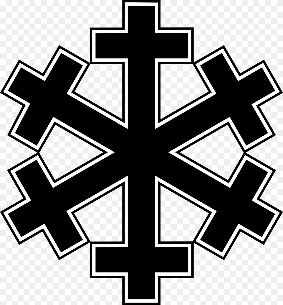 Siberian Snowflake Clipart, Cross, Symbol, Nature, Outdoors Png Image