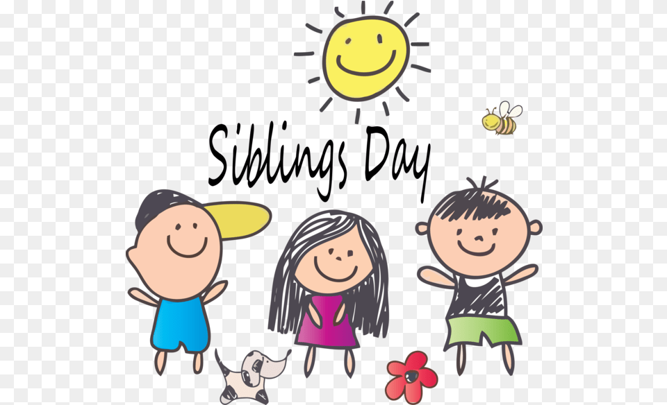 Siblings Day Cartoon People Happy For National Siblings Day, Publication, Book, Comics, Baby Free Png Download