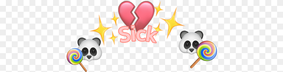 Sick Heartcrown Heart Aesthetic Crown Pink, Candy, Food, Sweets, Balloon Free Png Download