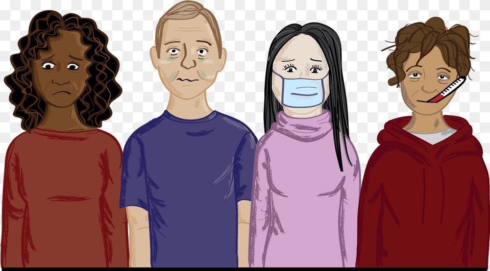 Sick People Clipart Group Of Sick People, T-shirt, Clothing, Adult, Person Png Image