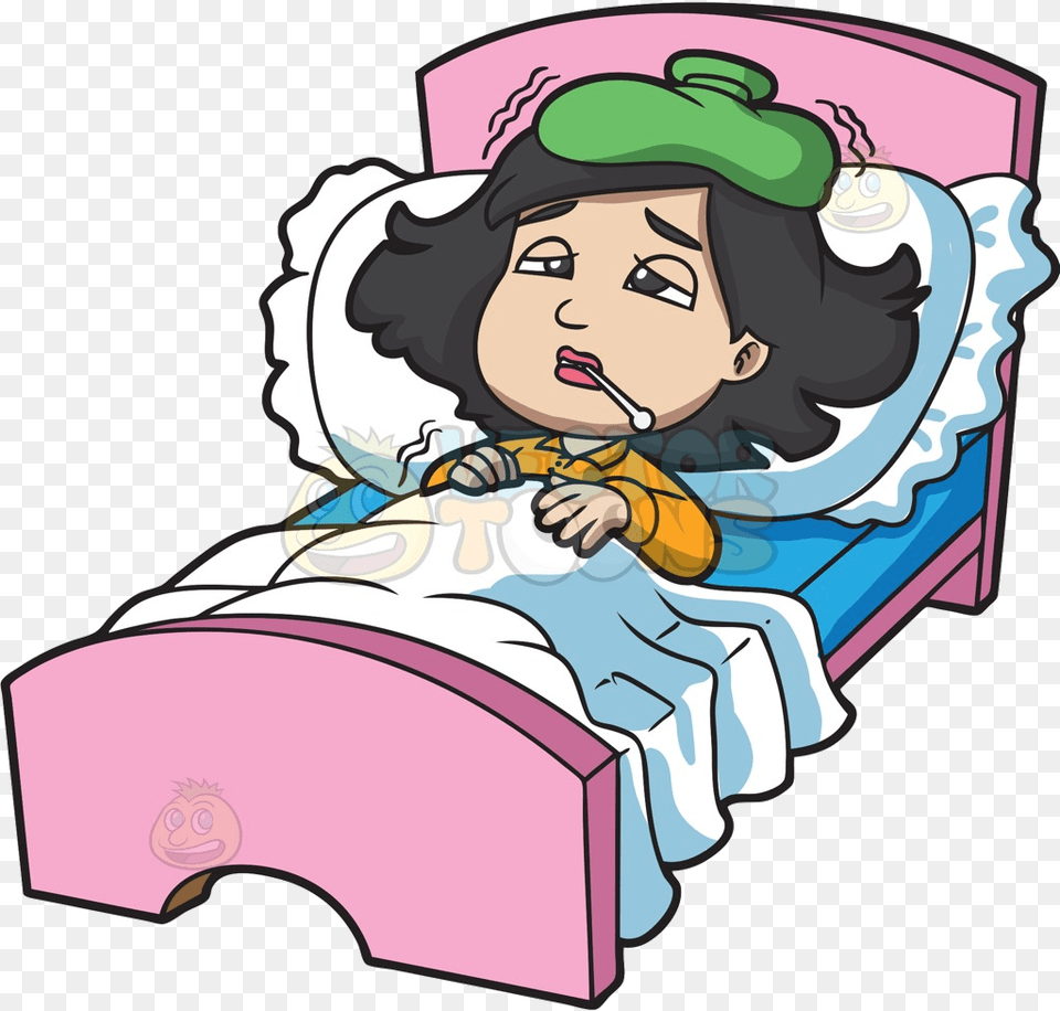 Sick Person Cartoon Of Clipart Best Transparent Sick Girl Clipart, Face, Head, Baby, Indoors Free Png