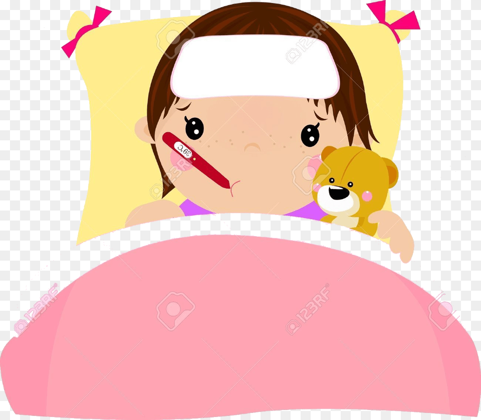 Sick Person Hospital Clipart Pencil And In Color Pink, Cushion, Home Decor, Baby, Book Free Transparent Png