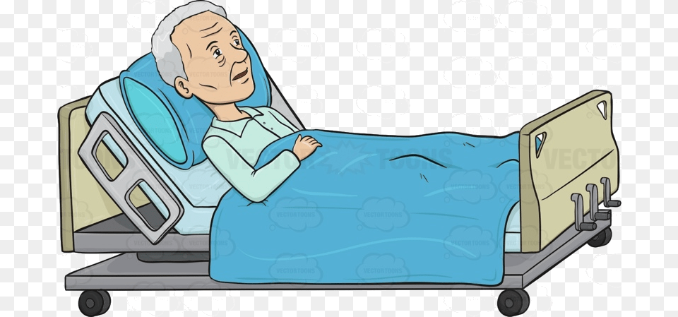 Sick Person In Hospital Bed Transparent Cartoon Patient In Hospital Bed, Architecture, Building, Baby, Face Png Image