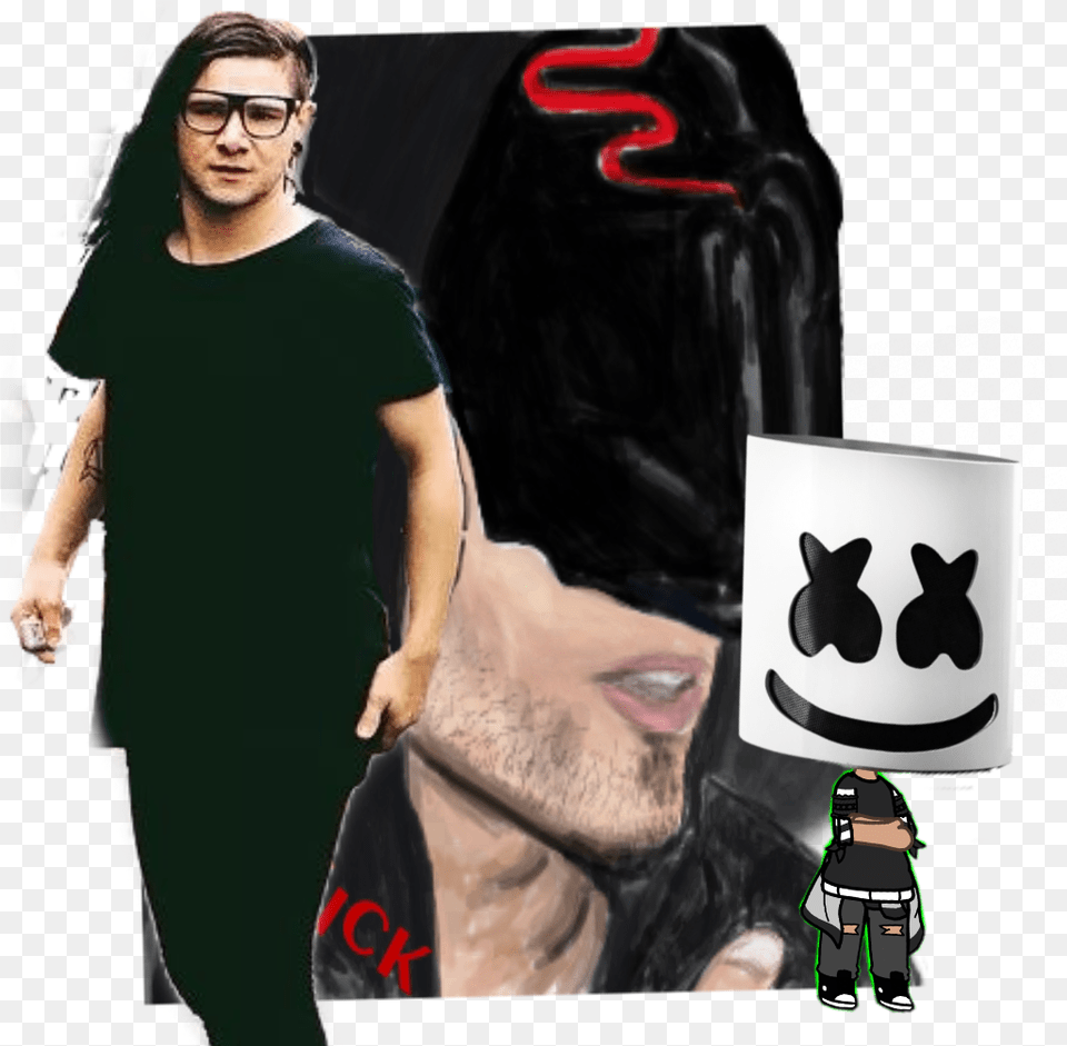 Sickick Amp Alan Walker Backpack, T-shirt, Clothing, Person, People Png Image