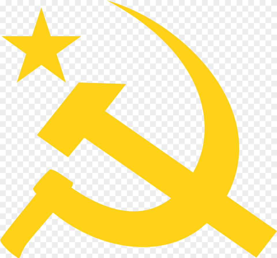 Sickle Hammer Star And Transparent Hammer And Sickle, Symbol, Star Symbol Free Png Download