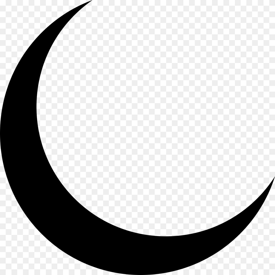 Sickle Moon Clipart, Gray Free Png Download