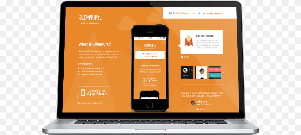 Sidamurti App Landing, Computer, Electronics, Pc, Laptop Free Png
